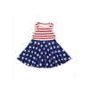 Toddler Girls Dresses Independence Day Outfits Kids Patriotic Clothes 4th of July Stripe Dress 1-5Y