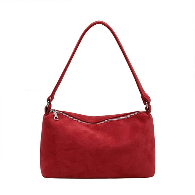 Huanglei Small Suede Purse Suede Mini Shoulder Bag For Women 2025 Fall Winter Handbag Clutch
