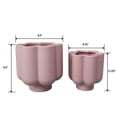 thumbnail image 2 of Set of 2, Matte Lilac 6.5"D & 5.25"D Ceramic Flower Planters, 2 of 5