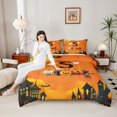 thumbnail image 3 of Homewish Personalized Letter Gifts Full Size Comforter Sets,Halloween Themed Alphabet S Bedding Comforter Set,Halloween Reversible,3-Piece,1 Comforter and 2 Pillowcases, 3 of 7