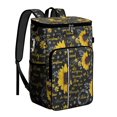 thumbnail image 1 of Sac à Dos Glacière Motif Tournesol et Papillon - Sac à Dos de Pique-Nique Isolé et Étanche 20 L pour la Randonnée, la Plage et le Voyage, Esthétique Florale Jaune, 1 of 3