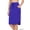 BRIGHT BLUE, variant on Women & Plus Elastic Waist Knee Length Tulip Hem Midi Skirt with Side Pockets & Self Tie Drawstring