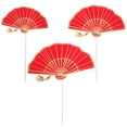 thumbnail image 3 of COSMOBETTY 5 Sets Chinese Style Fan Cake Toppers Decorative Cake Picks For Birthdays Weddings Parties Ornaments, 3 of 8