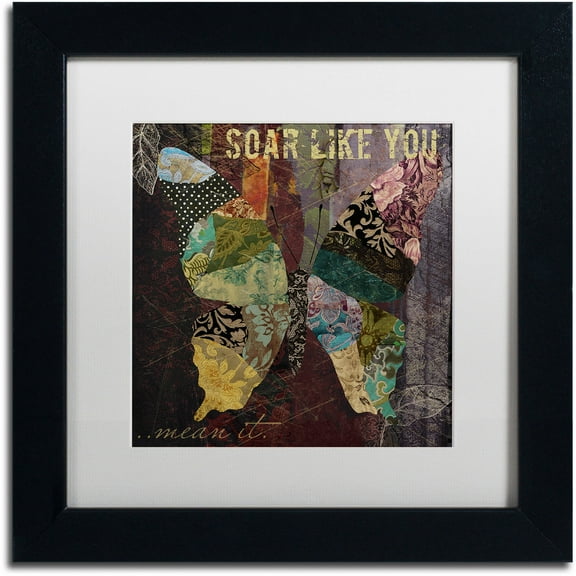 Trademark Fine Art "Winging It II" Canvas Art by Color Bakery White Matte, Black Frame