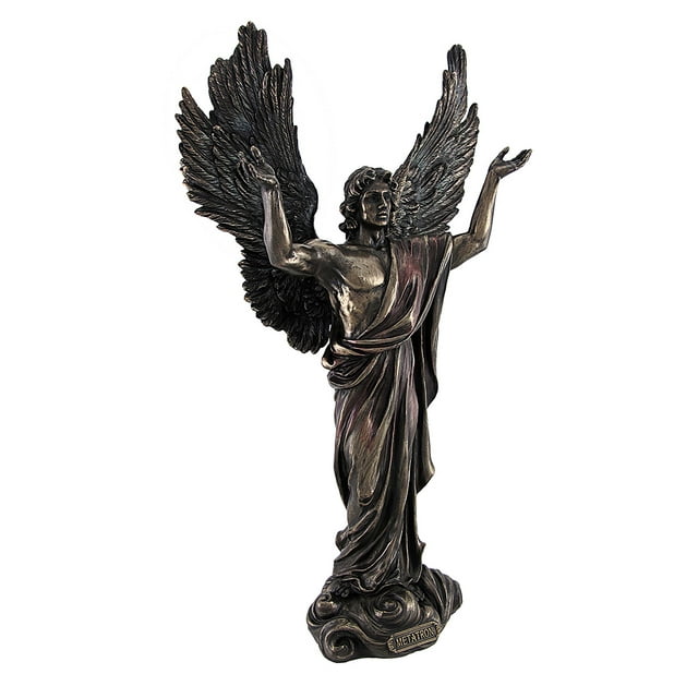 Statue d'Ange Métatron avec Accents Colorés