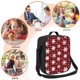 thumbnail image 5 of Fotbe Snowflake red plaid Lonchera Bolsa de Almuerzo para Hombres y Mujeres, Lonchera de Gran Capacidad, Bolsa de Almuerzo Reutilizable, Bolsa Térmica Aislante, 5 of 7