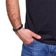 thumbnail image 3 of Men‘s Cross Leather Bracelet Cross Tag Bracelet Leather Wrist Strap Adjustable Drawstring Bracelet, 3 of 6