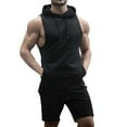 thumbnail image 5 of Summer Savings Clearance! Edvintorg Summer 2 Piece Sportswear Outfit For Men Streetwear Fashion Sleeveless Hoodies Tops And Shorts Sets Two-Piece Sports And Leisure Tracksuit Suit, 5 of 7