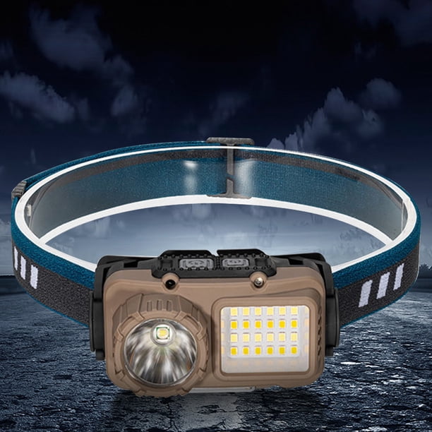 Faro a prueba de agua 1800mAh Tipo C Linterna con cabeza de carga Reflector para acampar Hugtrwg Para estrenar
