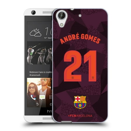 OFFICIAL FC BARCELONA 2017/18 PLAYERS THIRD KIT 1 SOFT GEL CASE FOR HTC PHONES
