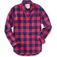 thumbnail image 1 of Aeropostale - Camisa casual de manga larga a cuadros para hombre, color rosa, pequeña, 1 of 1