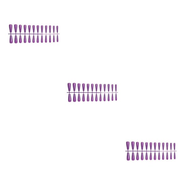 ZheElen Fake Nail Set French Style Scratch Resistant Press-on Fingernails Full Cover Removable for Trimble Adjustable Manicure Stickers Type 10 3Set
