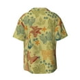 thumbnail image 2 of KLL Floral with Butterflies Print Men's Shirt Short Sleeve Button Down Summer Cuba Beach Shirts- Small, 2 of 7