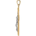 thumbnail image 2 of 14K Two-Tone Polished And Textured Inri Crucifix Pendant (38.25 X 21) Made In United States xr1659, 2 of 5