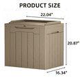 thumbnail image 6 of Furmax Outdoor Patio 31 Gallon Resin Deck Box, Oak, 6 of 8