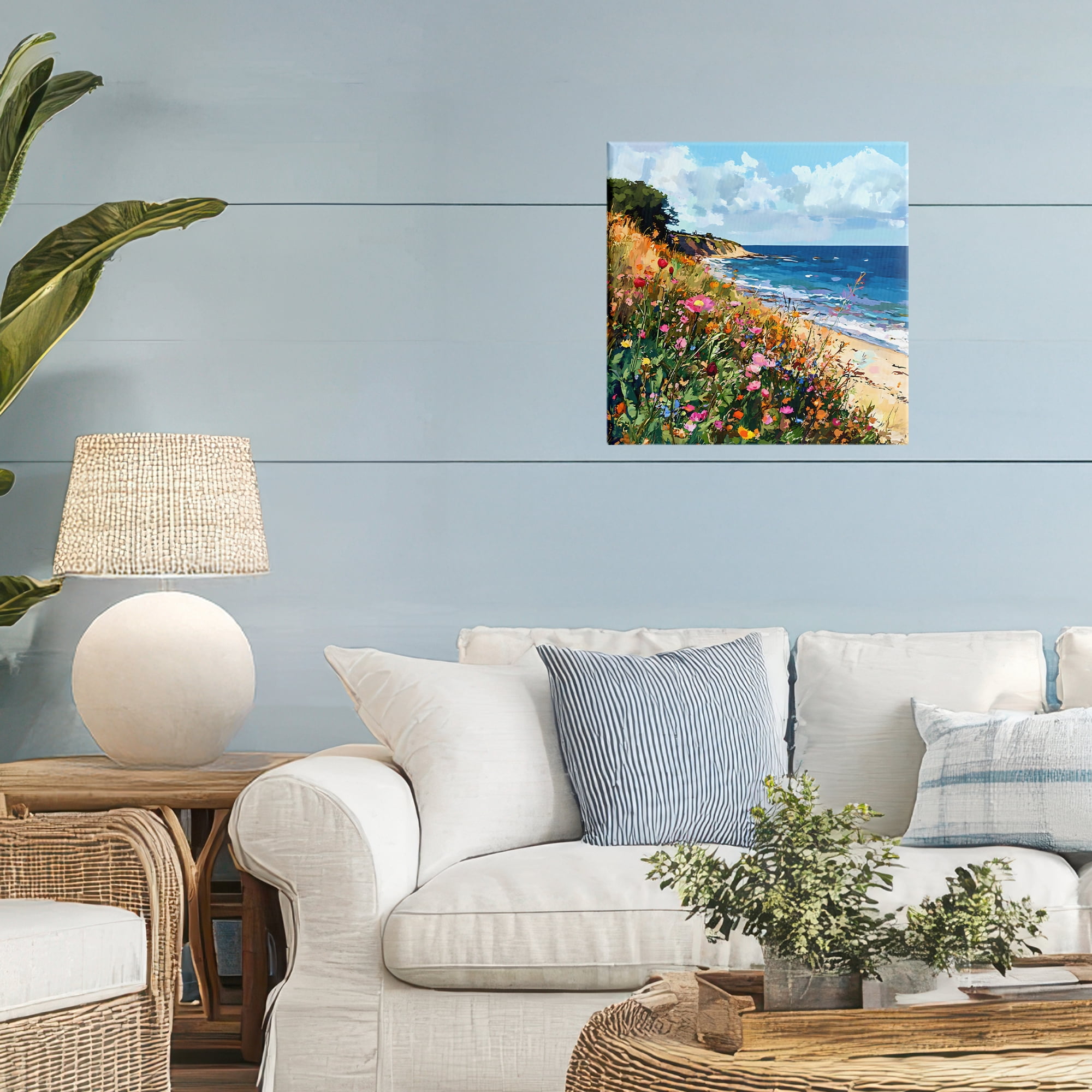 Stupell Industries Enchanted Oceanside Meadow Canvas Wall Art, design by Creative Studio