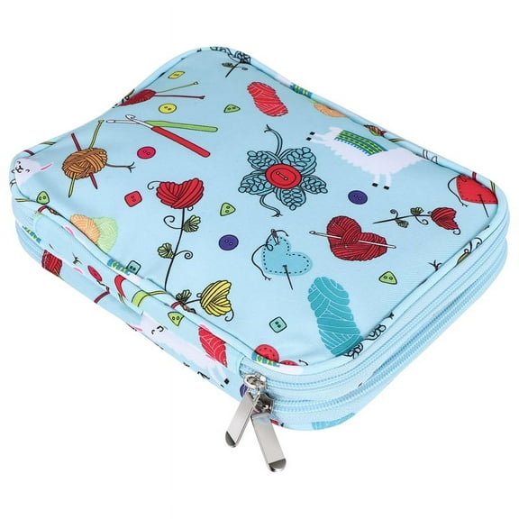 Empty Knitting Needles Case Travel Storage Organizer Bag for Circular and Accessories Kit