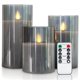 thumbnail image 1 of Velas sin llama Amagic Glass con control remoto y temporizador, juego de 3, 1 of 7