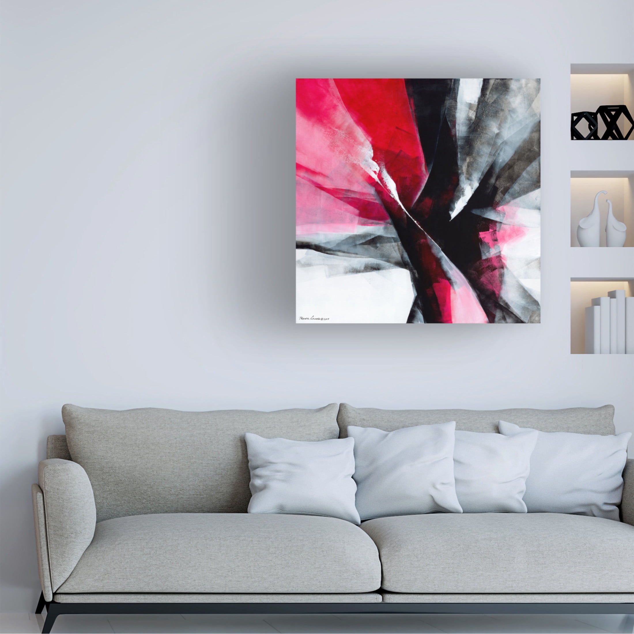 Canvas Wall Art - Thomas Leung 'Action 2' Wall Art for Living Room, Bedroom, or Office Décor by Trademark Fine Art - 24 x 24 Inches