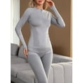 thumbnail image 6 of Charmo Thermal Underwear Sets for Womens Athletic Outfit Sets for Skiing Quarter Zip Activewear for Cold Weather, 6 of 7