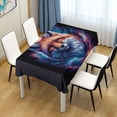 thumbnail image 4 of JSTEL Fox Head in Nebula Table Cloth Square 54 x 54 Inch Tablecloth Anti Wrinkle Table Cover for Dining Kitchen Parties, 4 of 6