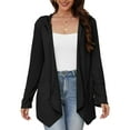 thumbnail image 5 of Asklazy Womens Lightweight Cardigans Open Front Knit Long Sleeve Outwear Coat,US Size,XL,Black, 5 of 15