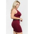 thumbnail image 4 of K-Cliffs Plus Size Women's Traditional Body-Con Tank Top Mini Dress, One Size, Burgundy, 4 of 7