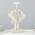 thumbnail image 1 of Candelabro de madera maciza tallado en forma de pez, adornos decorativos, artesanías, mesa de exhibición de estrellas de mar de madera, 1 of 5