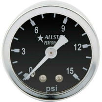 Allstar Performance ALL80210, 1.5In Gauge 0-15 Psi Dry Type Performance