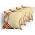 thumbnail image 5 of Ambesonne Modern Throw Pillow Cover 4 Pack, Abstract Curvy Stripes, 16", Multicolor, 5 of 7