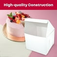 thumbnail image 6 of 10x10x8 Inch White Tall Cake Boxes, One-Piece Bakery Packaging, 6 Count, 6 of 8