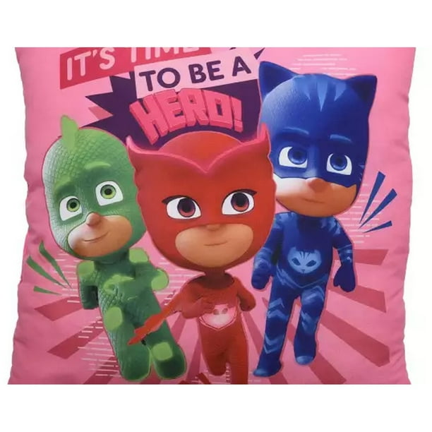 PJ Masks All Team ItÂ´s Time To Be A Hero Square Filled Cushion