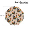 thumbnail image 3 of Pofeuu Rooster Print Leather Coasters Set of 6, Round Cups Mugs Mat Pad for Home Kitchen Heat Resistant Drink Coasters,Octagon, 3 of 7