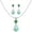 Shaped Opal and Emerald, variant on Jewelry Set for Women, Natural Pear shaped 7x5mm Amethyst and 3mm Natural White Topaz Pendant Necklace and Matching Pear Shaped Amethyst and White Topaz Stud Earrings