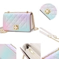 thumbnail image 4 of Bolso de hombro pequeño para mujer, bolso de piel sintética, bolso de hombro con estampado de diamantes, bolso con cremallera, bolso para teléfono móvil, bolso urbano de moda, bolso de mano para, 4 of 6