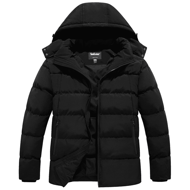 Soularge Men's Big and Tall Warm Thickend Casual Puffer Jacket with ...