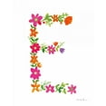 thumbnail image 2 of Zaman, Farida 26x32 White Modern Wood Framed Museum Art Print Titled - Floral Alphabet Letter V, 2 of 4