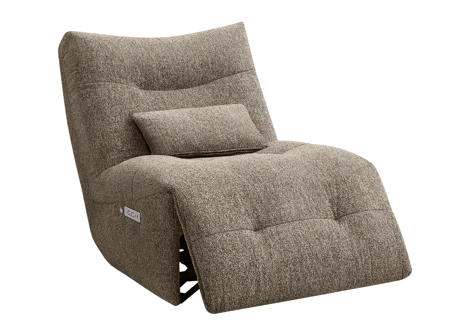 Monarch Specialties - I 8188 Reclining Chair, 35" Wide, Swivel, Glider, Light Brown Fabric