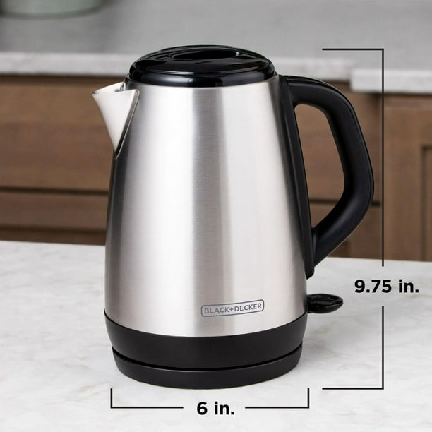 Black+Decker Stainless Steel Electric Cordless Kettle,