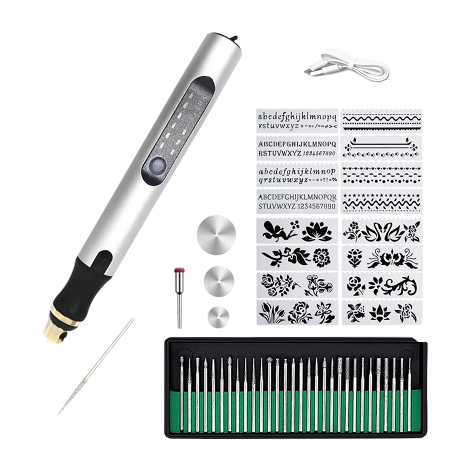 Nishiyuenyi DIY Engraver Pen Electric Engraving Tool Kit Handheld Carving Tool Engraving Pen