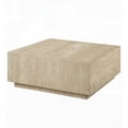 thumbnail image 4 of Deon Beige Travertine Square Coffee & End Table with Fixed Top, 4 of 5