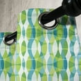 thumbnail image 3 of Ambesonne Grunge Grommet Curtain, Geometric Oval Shapes, 50" x 108", Apple Green Turquoise, 3 of 6