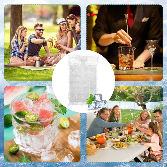 Sacs Jetables pour Congélateur avec 24 Compartiments, Auto-Adhésifs, Démoulage Facile, Contenants Empilables pour Glace pour la Cuisine