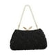 thumbnail image 5 of Bolso de mano con cierre de beso para mujer, ligero, moderno, de noche, estilo retro Negro, 5 of 9