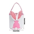thumbnail image 3 of KUAZOU Personalized Easter Basket,Earmouse Easter Bunny Baskets with Lights for Boys and Girls,Large Kids Easter Bucket Tote for Spring Egg Hunts Party Storage-Pink, 3 of 7