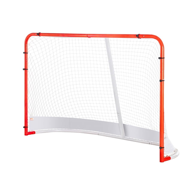 Red de hockey callejero VEVOR para interiores y exteriores de acero, 72 x 48 cm, blanco/rojo