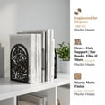 thumbnail image 4 of Unique Bargains Metal Tree Design Book Ends for Shelves Black Mushroom 4.7"x3.5"x6.8", 4 of 5
