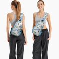 thumbnail image 3 of Floral and Leopard Print Sling Backpack, Retro Artistic Crossbody Travel Bag, Lightweight Shoulder Pack with Tropical Bloom Pattern, 3 of 6