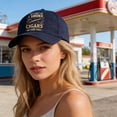thumbnail image 4 of Sombrero Gorra de béisbol ajustable para hombre y mujer,clásica,de perfil bajo y sin estructura,con diseño de color liso lavado (azul marino,1 pieza). Rkxzt, 4 of 9