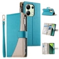 thumbnail image 3 of Funda cartera GANGXUN para Xiaomi Redmi Note 13 4G , cuero PU con tarjetero, cremallera, correa de mano, soporte y protección 1242°, 3 of 6
